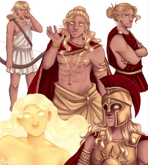 Amiti Apollo And Hyacinth, Apollo Percy Jackson, Apollo Greek, Percy Jackson Drawings, Apollo And Artemis, Achilles And Patroclus, Greek Mythology Gods, Greek Mythology Humor, Chinese Art Girl