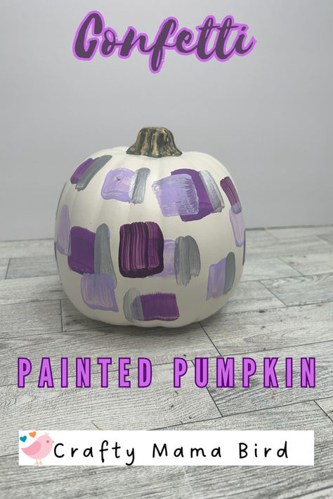 Have a fun family or girls craft night painted these confetti pumpkins.  Choose any colors you want to create your own unique Hallowee/ Fall pumpkin. Girls Night Crafts, Painted Pumpkin, Mama Bird, Crafty Mama, Pumpkin Crafts, Craft Night, Family Night, Night Painting, Fun Family