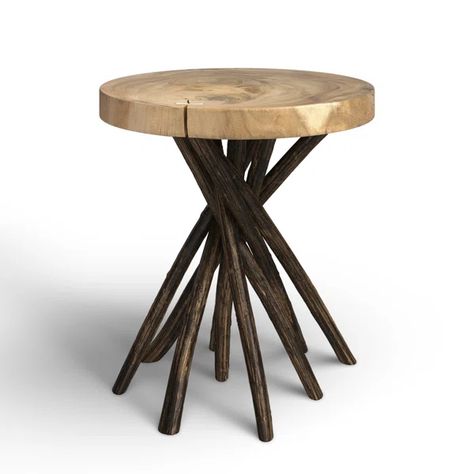 Selah Solid Wood End Table Painted Branches, End Table Wood, Living Room Furniture Arrangement, Living Room End Tables, Wood End Tables, Real Tree, Kiln Dried Wood, Upholstered Arm Chair, How To Distress Wood