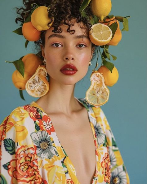 Lemon Photoshoot Model, Flower Reference Photos For Artists, Guache Portrait Paintings, Colorful Reference Photos, Fruit Photoshoot Model, Art Reference Photos Aesthetic, Fruit Reference Photo, Fruit Portrait, Fruit Photoshoot