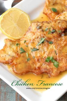 This Classic Chicken Francese is so impressive, delicious and literally is on the table in about 30 minutes. Chicken Francaise Recipe, Chicken Francese Recipe, Chicken Francaise, Chicken Thights Recipes, Chicken Francese, Trending Food, Crock Pot Recipes, Yummy Meals, Crockpot Pork