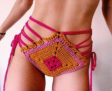 Crochet Koozie, Crochet Bathing Suit, Crochet Bathing Suits, Crochet Bottoms, Knit Swimwear, Crochet Swim, Crochet Swimwear, Custom Crochet, Gorgeous Outfits