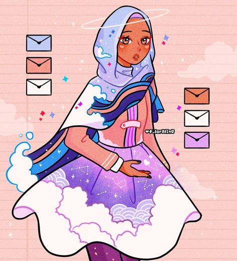 Fresh_bobatae Art, Faline San, Arte Do Kawaii, Sans Art, Anime Muslim, Cute Kawaii Drawings, 판타지 아트, Kawaii Wallpaper, Cute Art Styles