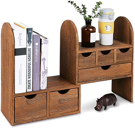 Desktop Bookshelf, Sewing Room Storage, Wooden Desk Organizer, Shelf Rack, Desktop Organizer, Book Organization, Book Storage, Wooden Desk, Diy Wood Projects Furniture