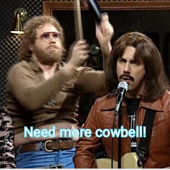 Need more cowbell! More Cowbell, Favorite Movie Quotes, Cow Bell, Favorite Movie, Funny Pics, Movie Quotes, Party Time, Dumb And Dumber, Funny Pictures