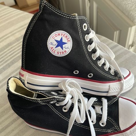 Black leather converse