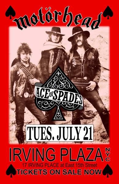 Motorhead Ace Of Spades, Concert Signs, Concert Poster Art, Song Lyric Posters, Vintage Concert Posters, Music Concert Posters, Vintage Music Posters, Rock Vintage, Music Poster Design