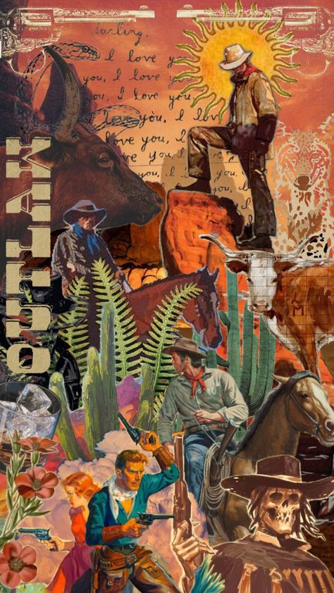 #western #wildwest #cowboy #vintage #cowboyaesthetic #western #cowgirl Vintage Cowboy Art, Vintage Western Aesthetic, Cowboy Photography, Western Wallpaper, Cowboy Posters, Cowboy Vintage, Western Background, Cowboy Aesthetic, Collage Board