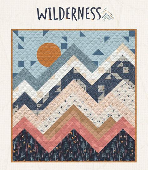 Mountain Quilt Pattern, Free Quilt Tutorials, Picnic Quilt, Mountain Quilts, Quilt Modernen, Landscape Quilts, Beginner Quilt Patterns, Pdf Quilt Pattern, Modern Quilt Patterns