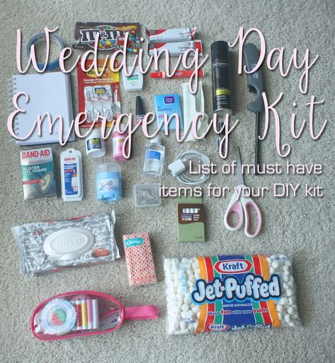 Wedding Day Emergency Kit Wedding Day Emergency Kit, Wedding September, Best Friend Wedding, Bachelorette Party Games, Emergency Kit, E Card, Here Comes The Bride, Bridal Shower Gifts, Friend Wedding