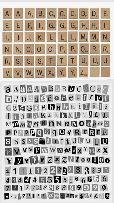 Lettering Alphabet Magazine, Letter Cutouts Aesthetic, Vintage Alphabet Printables, Collage Alphabet Letters, Magazine Cutouts Aesthetic, Scrapbook Lettering Alphabet, Alphabet Cutouts Letters, Vintage Letters Aesthetic Alphabet, Newspaper Cutout Letters