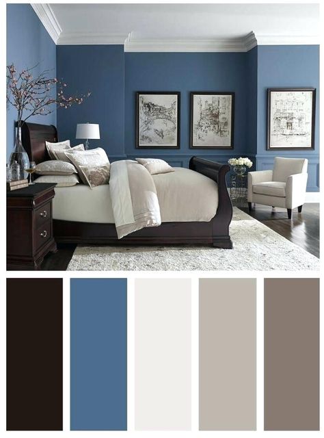 Bedroom Ideas For Couples Color Schemes, Beautiful Bedroom Colors, Best Bedroom Colors, Bedroom Wall Colors, Pretty Bedroom, Bedroom Color Schemes, Bedroom Paint Colors, Couple Bedroom, Simple Bedroom