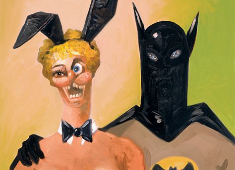 George Condo     George has a messed up conception of Batman. Everyone does. Condo Art, George Condo, American Painting, Batman Art, Alphonse Mucha, Art Pop, Famous Artists, Portrait Drawing, Contemporary Paintings