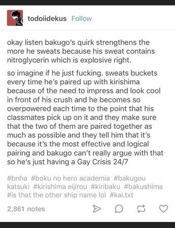 #bnha Kiribaku Headcanon, Bnha Bakugou, Bnha Memes, Kirishima Eijirou, Class 1 A, Bakugou Katsuki, My Hero Academia Memes, Boku No Hero Academia Funny, Buko No Hero Academia