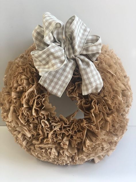 Easy Rope Wreath for your Front Door · Just That Perfect Piece Dye Coffee Filters, Wreath Diy Easy, Braided Wreath, Inexpensive Wreaths, Xmas Inspiration, Stick Wreath, Elegant Fall Wreaths, Coffee Filter Wreath, Easy Fall Wreaths