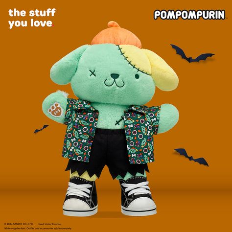 Our NEW Zombie Pompompurin is on the prowl this Halloween! But don’t be scared – this super sweet plush just wants to take lots of naps and eat sweet treats this spooky season. Make your own at the Workshop or complete your @Sanrio collection online now! #sanrio #sanriohalloween #sanrioplush #sanrioplushies #pompompurin Zombie Pompompurin, Sanrio Collection, New Zombie, Cookbook Design, Cute Stuffed Animals, Build A Bear, Super Sweet, Spooky Season, Stuffed Animals