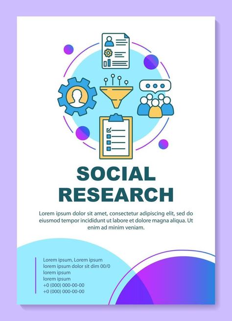 Social research poster template layout. Social polls and surveys. Sociology. Banner, booklet, leaflet print design with linear icons. Vector brochure page layouts for magazines, advertising flyers Research Poster Template, Survey Design, Advertising Flyers, Research Poster, Social Research, Swim Meet, Vector Cartoon, Page Layouts, A4 Paper