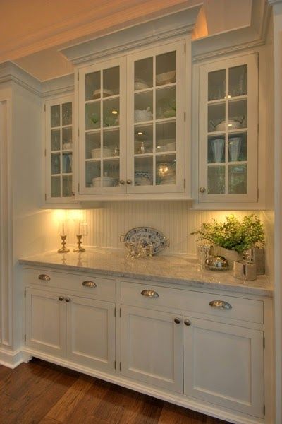 Dining Room Built In Cabinets, Dining Room Built In, Diy Kitchens, Kabinet Dapur, Kitchen Cabinets Decor, Built In Cabinets, Kitchen Redo, White Kitchen Cabinets, Kitchen Cabinetry