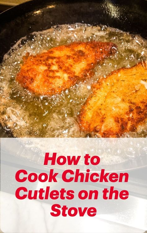 How to Cook Chicken Cutlets on the Stove is an easy recipe very cook should know how to make! Simple chicken breasts are transformed into the crispiest chicken you'll ever have! Chicken Breast Cutlet Recipes, Easy Chicken Cutlet Recipes, Easy Dinner Party Recipes, Crispy Chicken Breast, Stove Top Chicken, Chicken Cutlet Recipes, Easy Chicken Recipe, Chicken Breast Cutlet, Chicken Cutlet