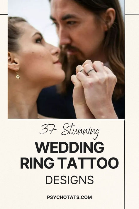 Wedding Ring Tattoos Man Tattoo Wedding Band, Classy Wedding Ring Tattoo, Tattooed Wedding Bands, Men’s Ring Tattoo Ideas, Men’s Wedding Band Tattoos, Tattoo Wedding Rings For Women Simple, Men’s Wedding Ring Tattoo Ideas, Men’s Ring Tattoo Designs, Men’s Wedding Band Tattoo