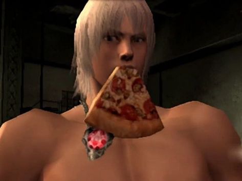 Dmc Header, Dante Dmc, Devil May Cry, White Hair, A Man, Pizza, Hair, White, Pizzas