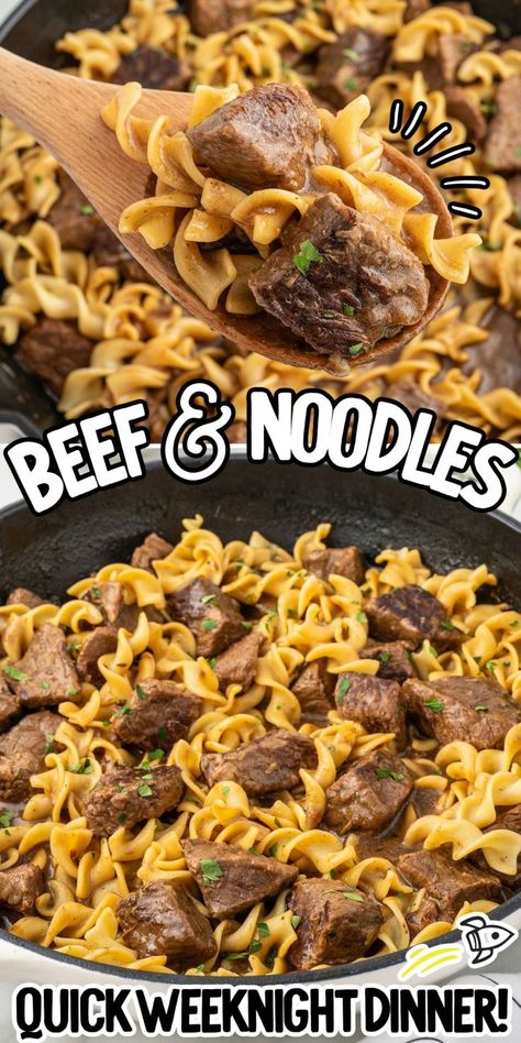 Beef Noodles Easy Beef And Noodles, Easy Beef And Noodles Recipe, Beef Chunks, Paleo Diet Meal Plan, Easy Healthy Dinner, Dinner Recipes For Family, Summer Recipes Dinner, Ground Beef Recipes For Dinner, Noodles Recipe