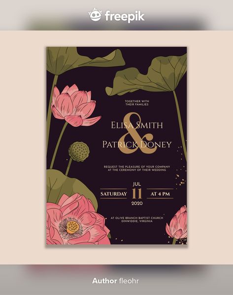 Lotus Flower Wedding Invitation, Lotus Wedding Invitation, Lotus Wedding Decor, Wedding Cards Digital, Wedding Cards Design, Chinese Wedding Invitation Card, Asian Wedding Invitations, Lotus Wedding, Modern Chinese Wedding