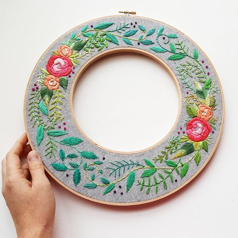 Embroidery hoop wall art