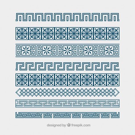 free greek vector ornament meander borders. Download thousands of free vectors on Freepik, the finder with more than a million free graphic resources Greece Design, Greek Font, Greek Paintings, Greece Fashion, Greek Pattern, Greek Restaurants, Greek Design, Greek Culture, Greek Style