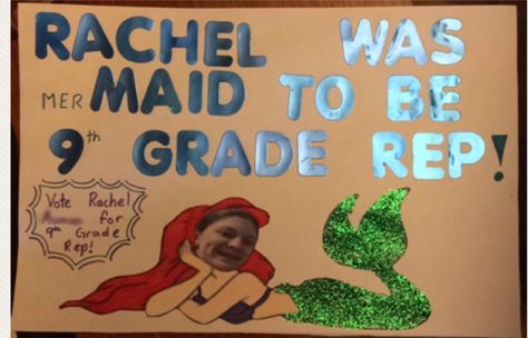 Mermaid campaign poster for middle or high school. Using cut out letters from Dollar Tree and glitter. Funny campaign poster Sbo Poster Ideas Funny, Asb Campaign Ideas Poster Funny, Student Council Campaign Posters Funny, Funny Campaign Posters, High School Student Council Campaign Posters, Funny Student Council Campaign Posters, Stuco Posters, Hoco Campaign, Student Council Activities