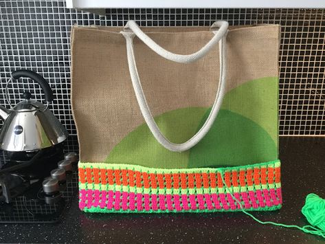 Jute Tas, Drawstring Backpack, Crochet