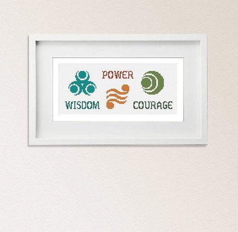 PATTERN- Legend of Zelda - Power Wisdom Courage  - Cross Stitch pattern - PDF - instant download - triforce LoZ  game Gamer Crafts, Courage Symbol, Triforce Symbol, Three Goddesses, Shopping Checklist, Perler Designs, Cross Stitching, Crafting Ideas, Perler Beads