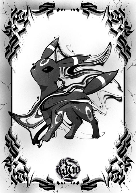 Embrace the mysterious allure of darkness with an Umbreon tattoo design, ideal for Pokémon lovers who connect with elegance and mystique. Known for its sleek black fur and glowing rings, Umbreon symbolizes loyalty, protection, and nocturnal beauty. This tattoo design can incorporate moonlit or cosmic themes, making it a striking choice for anyone drawn to darker aesthetics. Whether as a stand-alone piece or part of an Eeveelution series. Umbreon Tattoo Design, Pokemon Umbreon Tattoo, Umbreon Tattoo Ideas, Umbreon Sketch, Eeveelution Tattoo, Eeveelutions Tattoo, Umbreon Tattoo, Pokemon Tattoo Ideas, Pokemon Umbreon