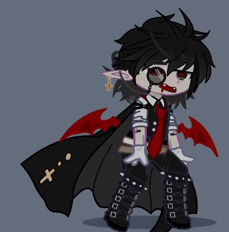 Goth Gacha Club Outfits Male, Gacha Club Vampire Oc, Gacha Vampire, Gacha Life Sleep Outfits, Emo Look, Male Vampire, Vampire Clothes, Saitama One Punch, Saitama One Punch Man