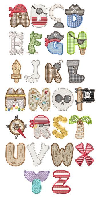 Pirate Applique Alphabet Diy Lettering Alphabet, Pirate Alphabet Letters Free Printable, Pirate Font Alphabet, Pirate Embroidery, Pirate Alphabet, Abc Lettering, Pirate Font, Pirate Ideas, Applique Alphabet