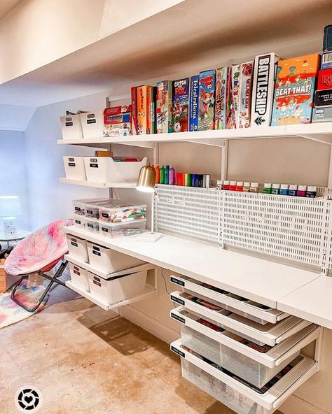 Type A Lifestyle Co. on Instagram: "✨Comment “PLAYROOM” to get links to all you see in this playroom sent to your DMs and FOLLOW @typealifestyleco for more!  This playroom needed a refresh that included a system put into place that would grow with the kids. In this particular space, we went vertical for storage of toys, art supplies + games. The room is on the smaller side, so using vertical space helped create a bigger space for play! SWIPE ➡️ to see the transformation.  Follow my shop @typealifestyleco on the @shop.LTK app to shop this post and get my exclusive app-only content!  #liketkit #LTKhome #LTKkids #LTKfamily @shop.ltk https://liketk.it/4zs71 #springrefresh #playroomorganization #playroomgoals #playroomideas #playroomstorage #toyorganization #craftorganization #thecontainerstore Maximize Toy Storage, Lifestyle Co, Toys Art, Homeschool Room, Postpartum Doula, Spring Refresh, Playroom Storage, Playroom Organization, The Home Edit