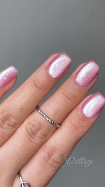 Vettsy on Instagram: "💗Pink Crystal Nails to embrace a lovely new year💗 Save for your next set! 🥰 💗Pastel Jelly Cat Eye Gel-PJ02 👉 Shop the same nail supplies via my bio or visit vettsy.com Follow @vettsystore & @vettsynails for more nail inspiration 🧚‍♀️ 👭Tag friends who would like this👭 #vettsynails #nailsupply #nailsupplies #nailart #crystalnails #crystalnailart #gemnails #pinknails #pinknailart #glassnails #cateyenails #vettsycateye #magneticnails #glitternails #easynailart" Pink Cat Eye Nails French, Valentines Cats Eye Nails, Crystal Cat Eye Nails, Pastel Cat Eye Nails, Light Pink Cat Eye Nails, Pink Magnetic Nails, Pink Crystal Nails, Jelly Cat Eye Nails, Cat Eye Nails Pink