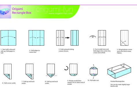 Rectangle Box Template, Origami Rectangle Box, Origami Box Instructions, Paper Boat Origami, How To Do Origami, Origami Letter, Box Origami, Origami Elephant, Letter Folding