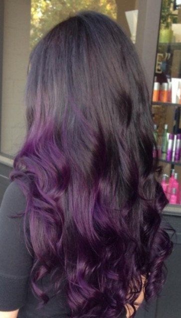 Dark Purple Hair Color, Blonde Ombre Hair, Purple Ombre Hair, Dark Purple Hair, Colored Hair Extensions, Real Hair Extensions, Ginger Hair Color, Purple Highlights, Real Human Hair Extensions