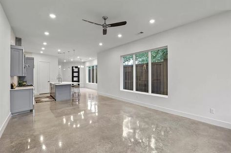 Gloss Concrete Floors, High Gloss Concrete Floors, Polished Concrete Floors In House, Seal Concrete Floor, Concrete Floors Diy, Concrete Floors In House, High Gloss Floors, Concrete Basement Floors, Stained Floors