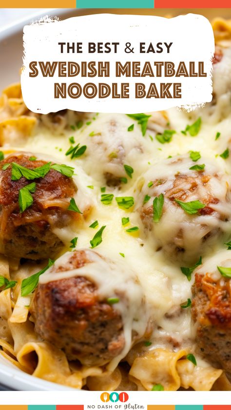 Meatball Noodle Bake, Creamy Swedish Meatballs, Meatball Casserole Recipe, Meatball Stroganoff, Noodle Bake, Juicy Meatballs, Swedish Meatballs Easy, Meatball Casserole, Meatball Sauce