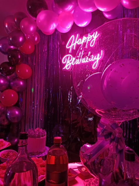 Pool Party Neon, Dream Birthday Party, Pink Party Theme, Pink Glitter Wallpaper, Dream Birthday, Party Neon, Baddie Vibes, 18th Bday, Pool Birthday