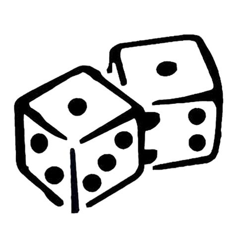 Dice Good Luck Dice Tattoo, Small Stencil Designs, Easy Tattoo Ideas To Draw, Dice Drawing Easy, Tattoo Designs Easy To Draw, Dice Stick And Poke, Easy Practice Tattoos, Vintage Dice Illustration, Cute Stencil Designs