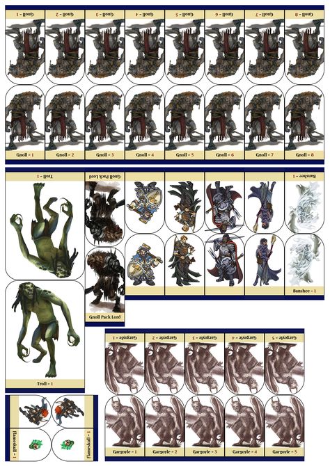 Pawn sheet 4 D&d Paper Miniatures, Dnd Paper Miniatures, Dnd Tokens Roll20, Dnd Papercraft, Printable Heroes, Paper Miniatures, Rpg Figures, Dnd Diy, Paper Figures