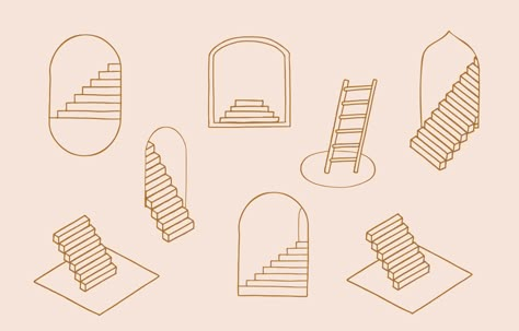 Download the Collection of line design with staircase,window,portal.Editable vector illustration for social media,icon 7823399 royalty-free Vector from Vecteezy for your project and explore over a million other vectors, icons and clipart graphics! Ladder Tattoo Ideas, Window Vector Illustration, Door Graphic Design, Window Logo Design, Staircase Illustration, Portal Illustration, Portal Drawing, Staircase Tattoo, Stairs Graphic