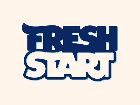 Fresh Start awash sans serif type fresh start futura typography lettering Sans Serif Hand Lettering, Noir Typography, San Serif Typography, Fresh Typography, Start Logo, Fresh Logo Design, Sans Serif Typography, Clean Typography, House Wash