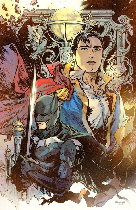 Batman Vs Superman Comic, Marvel Puzzle Quest Art, Dark Knights Of Steel, Marvel Puzzle, Dark Knights, Dc Trinity, Dc Superman, Tom Taylor, Arte Nerd