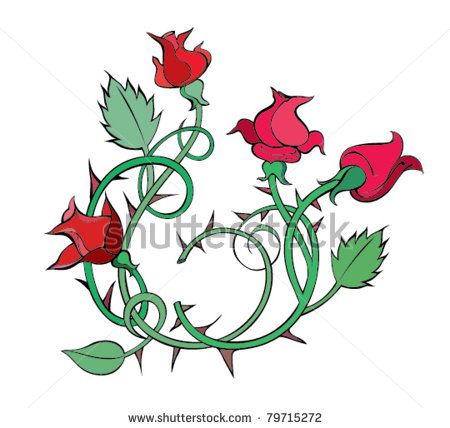 Climbing roses with thorns by Moljavka, via Shutterstock Rose With Thorns Drawing, Brothers Grimm Fairy Tales, Cartoon Rose, Rose Thorns, Climbing Rose, Brothers Grimm, Rose Drawing, Roses Drawing, Climbing Roses