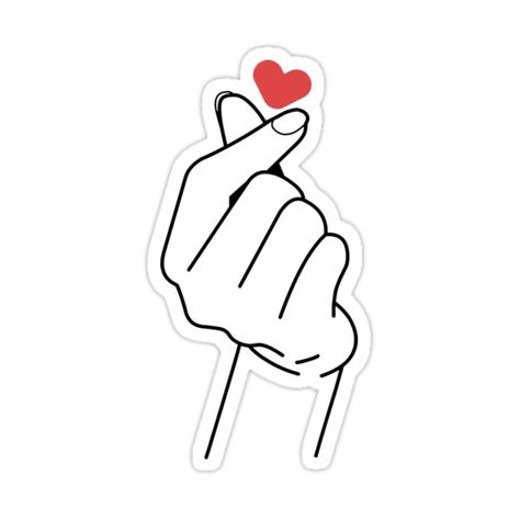 Korean Heart Sign Hand, Korean Heart Sign, Inspo Collage, Fest Poster, Korean Heart, Finger Heart, Beautiful Love Images, Caption For Friends, Sign Sticker