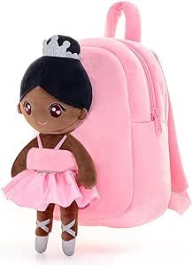 Soft Toddler Ballerina backpack. Toddler Girl Backpack, Girls Backpack Kids, Soft Baby Dolls, Ballet Girl, Doll Backpack, Ballerina Doll, Toddler Backpack, Plush Bags, Little Ballerina